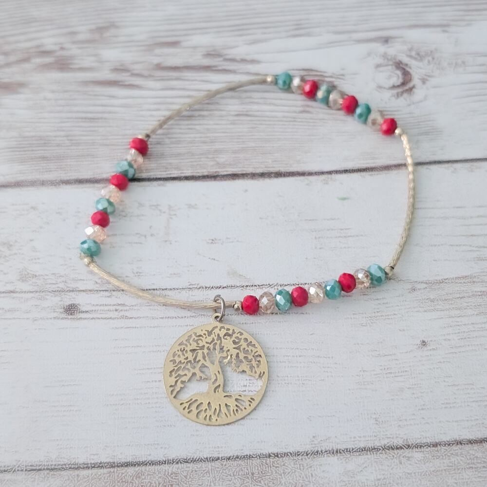 Stretch Bracelet with Tree Charm